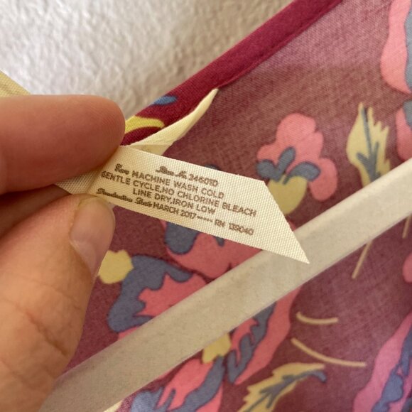 Matilda Jane Art Class Floral Keyhole Tie Dress Size Medium Short Sleeve Pink - Picture 6 of 7